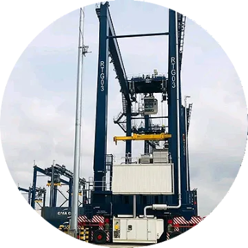 image of sea freight shipping equipment on lagos lekki deep sea port on custom clearing agency page