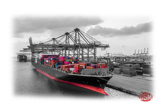 container sea freight ship docked for lagos complex port section of freight forwarding webpage